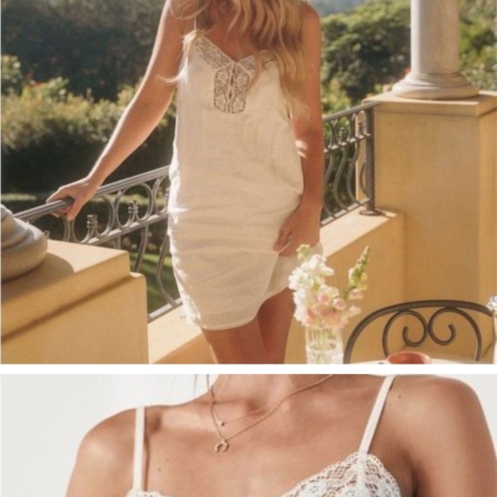 Spell Cream Lace Mini Dress